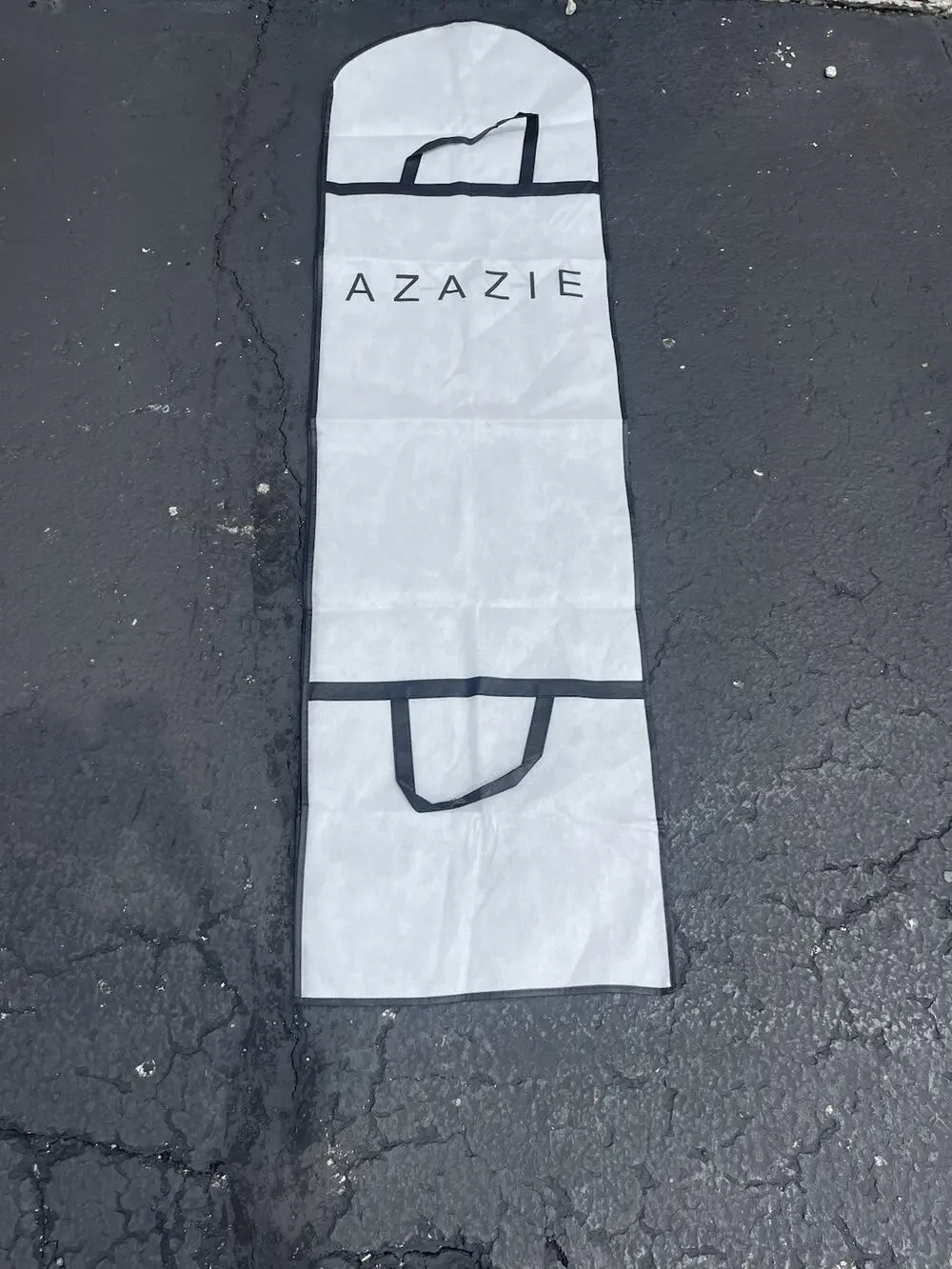 (3) AZAZIE white GARMENT BAGs (66.7